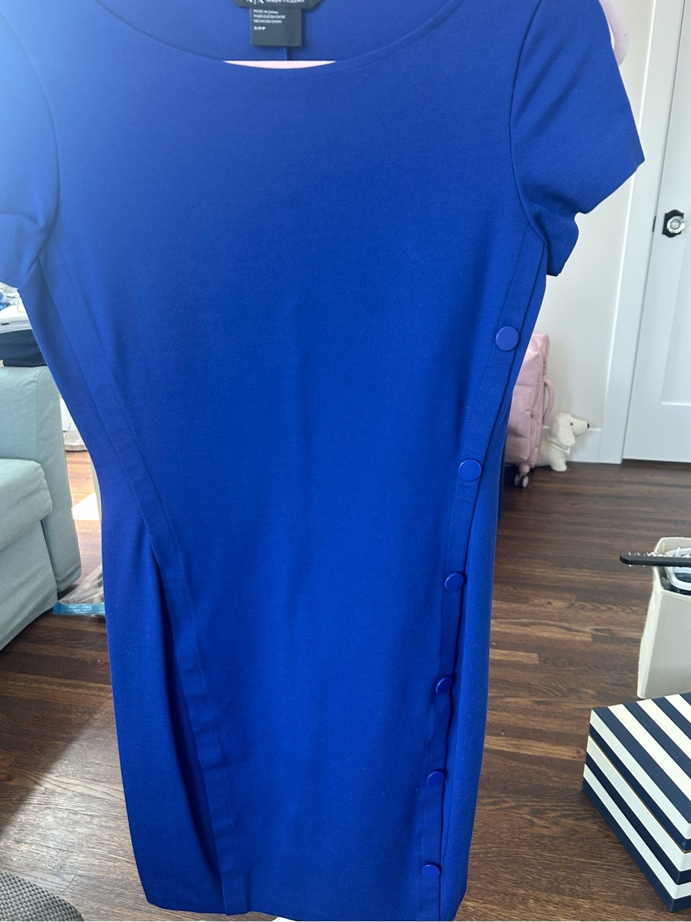 Armani Exchange royal blue dress